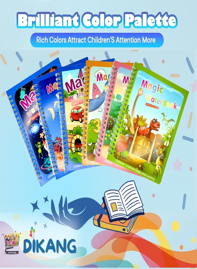 DIKANG Magic Water Book for Kids, Magic Brush Pen Sketch Book, Drawing Books Toys for Kids, Return Gifts for Kids Toys for 2-5 Years (Random 2Pc Pack) - Image 2